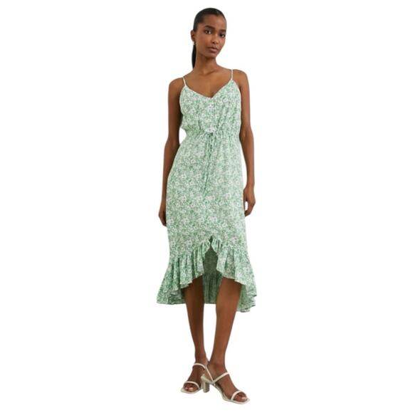 Rails Spaghetti Strap Floral Summer Midi Dress Green Size Medium - Picture 3 of 6